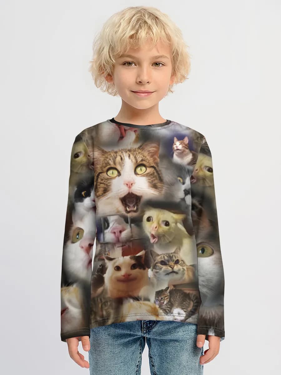 Boys' cotton long sleeve shirt