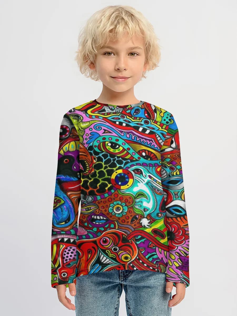 Boys' cotton long sleeve shirt