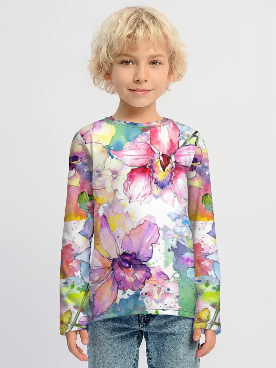 Boys' cotton long sleeve shirt