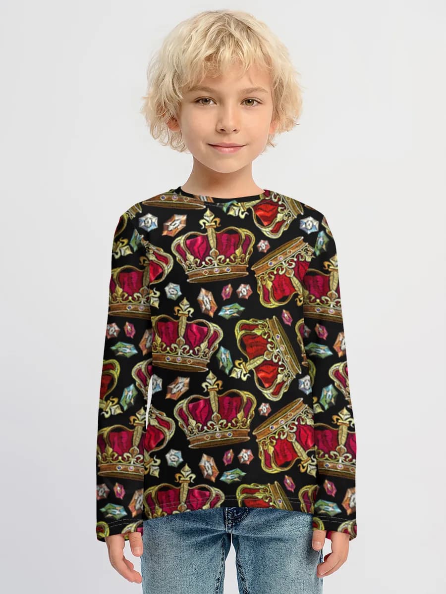 Boys' cotton long sleeve shirt