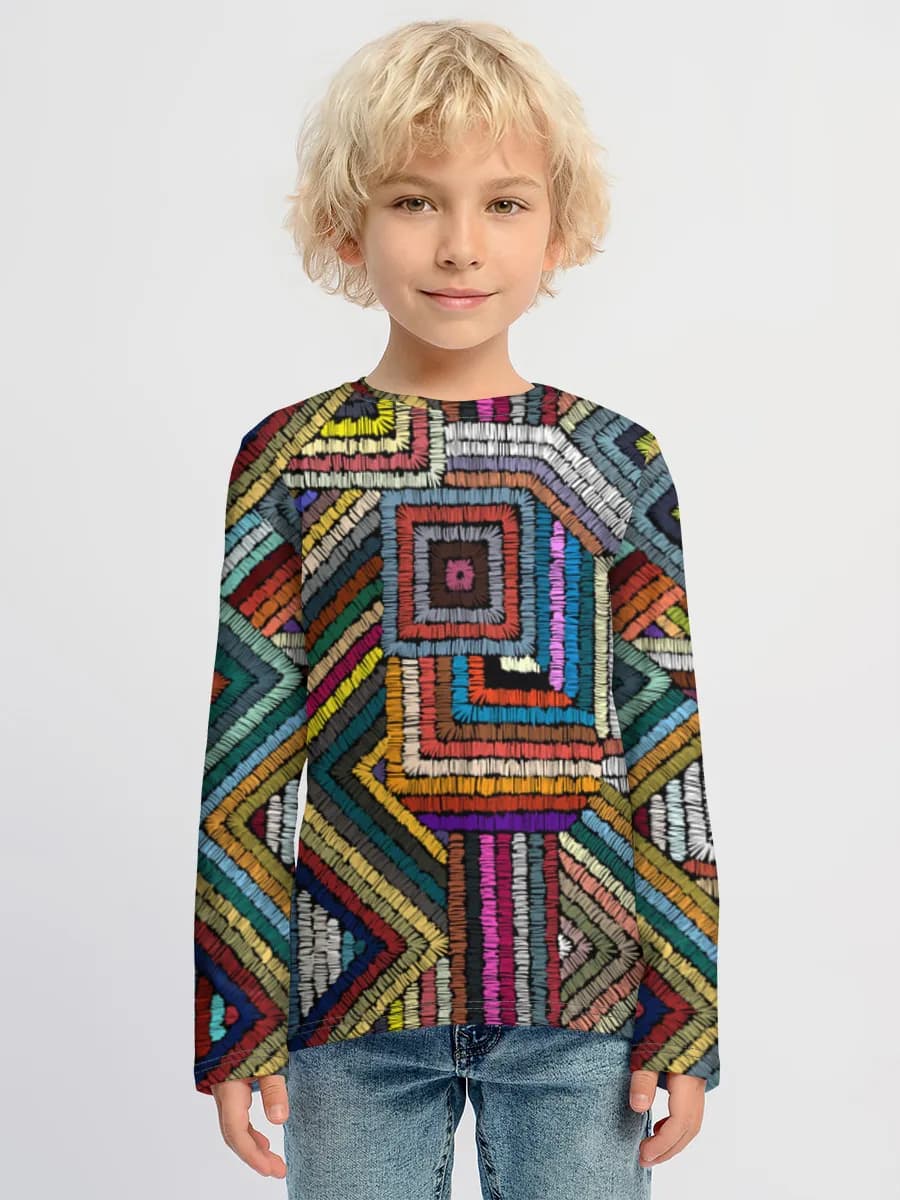 Camiseta Manga Larga de Algodón Niño