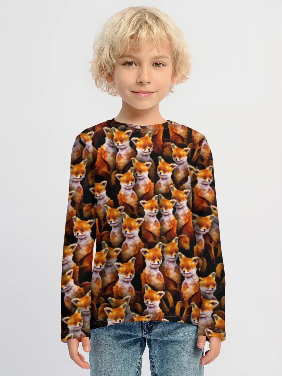 Boys' cotton long sleeve shirt