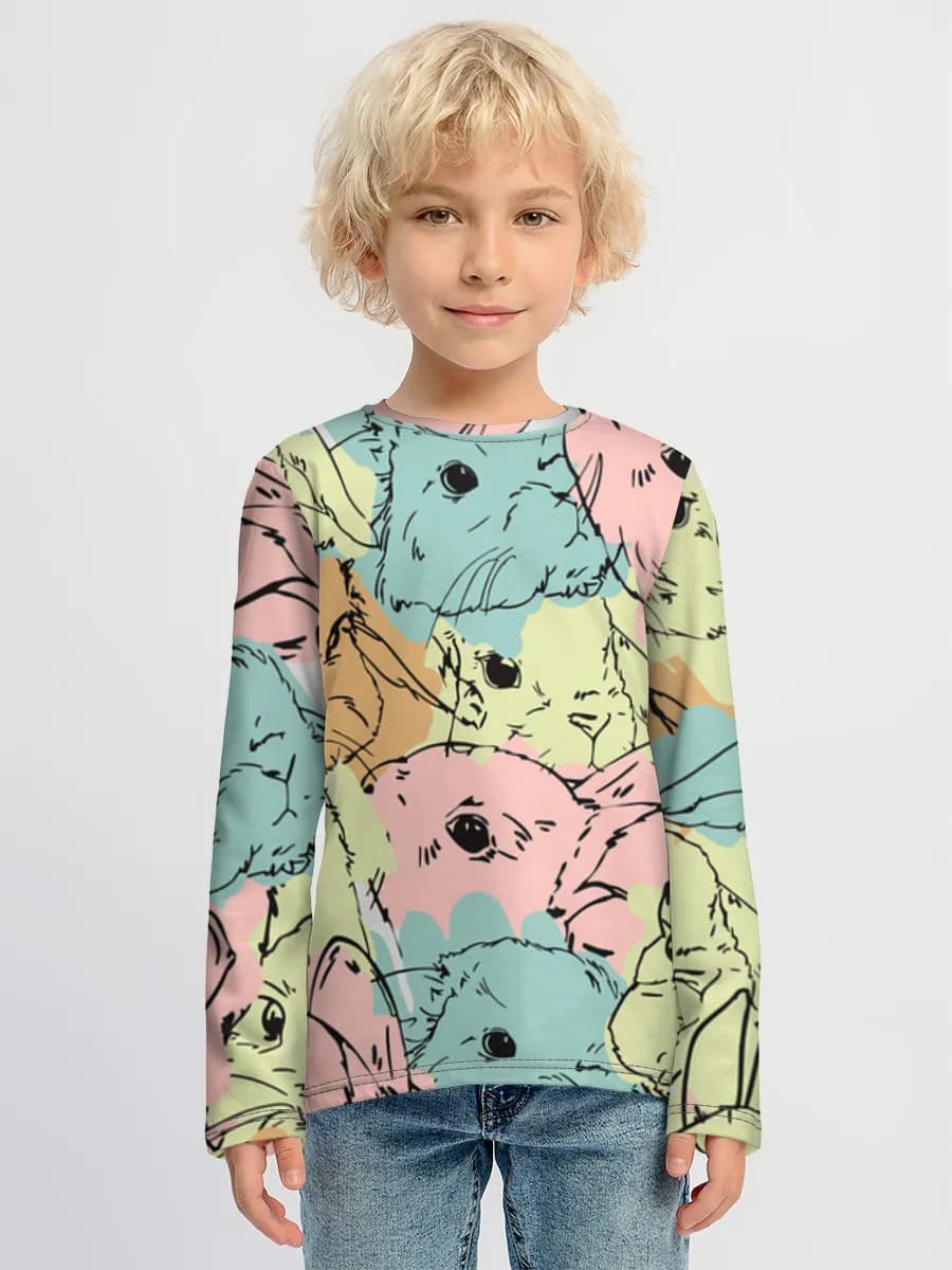 Baumwoll-Langarmshirt Jungen