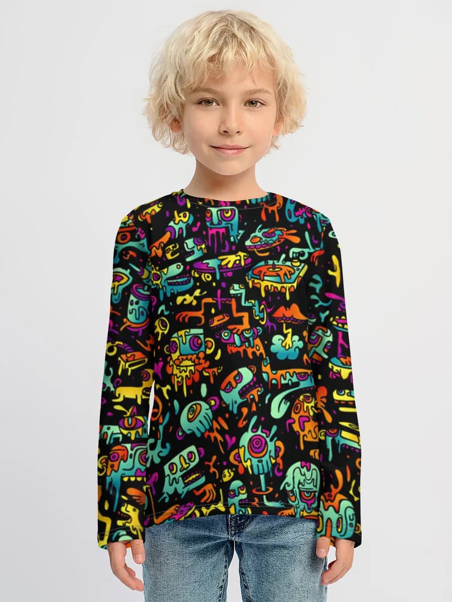 Camiseta Manga Larga de Algodón Niño