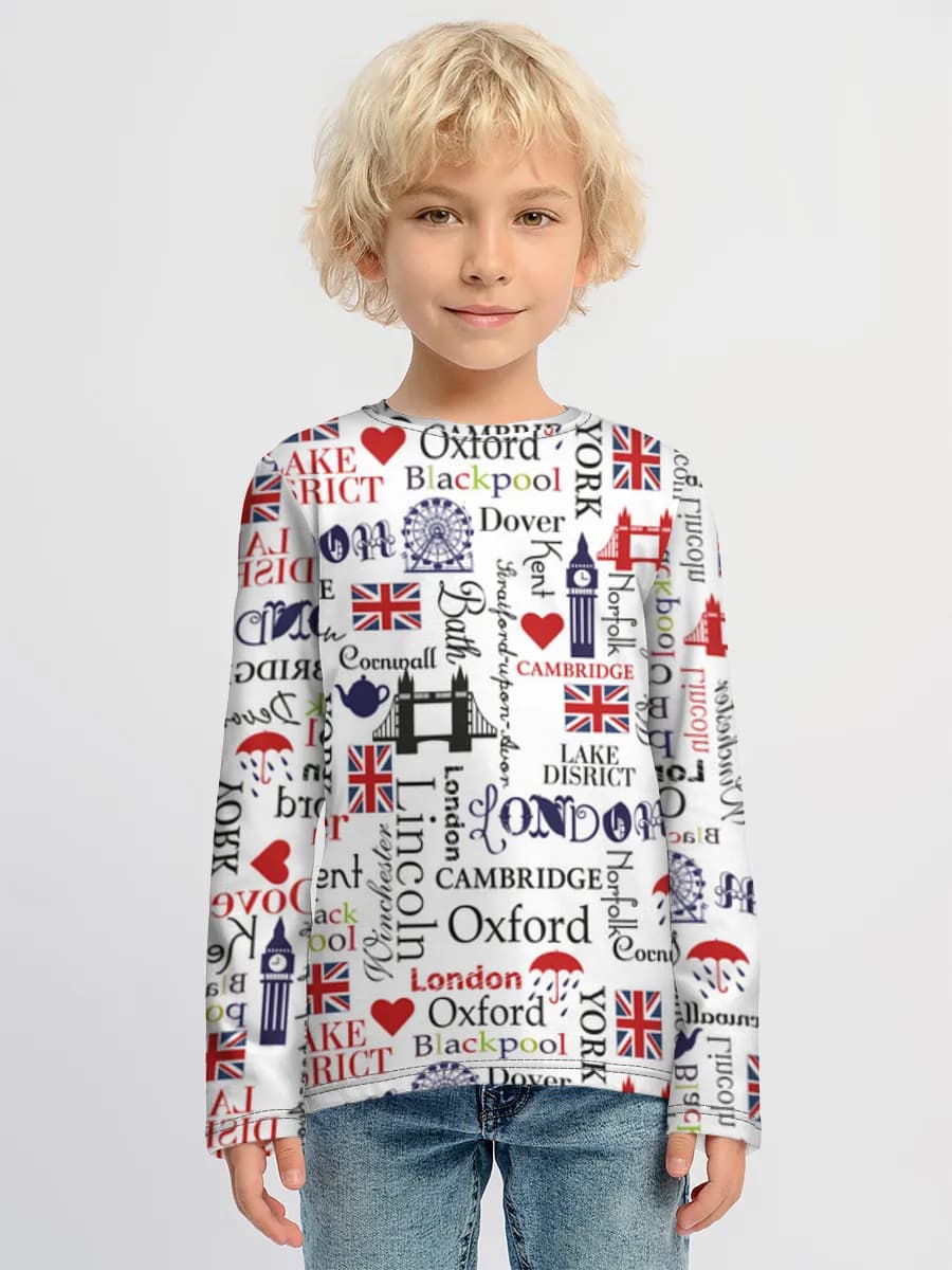 Baumwoll-Langarmshirt Jungen