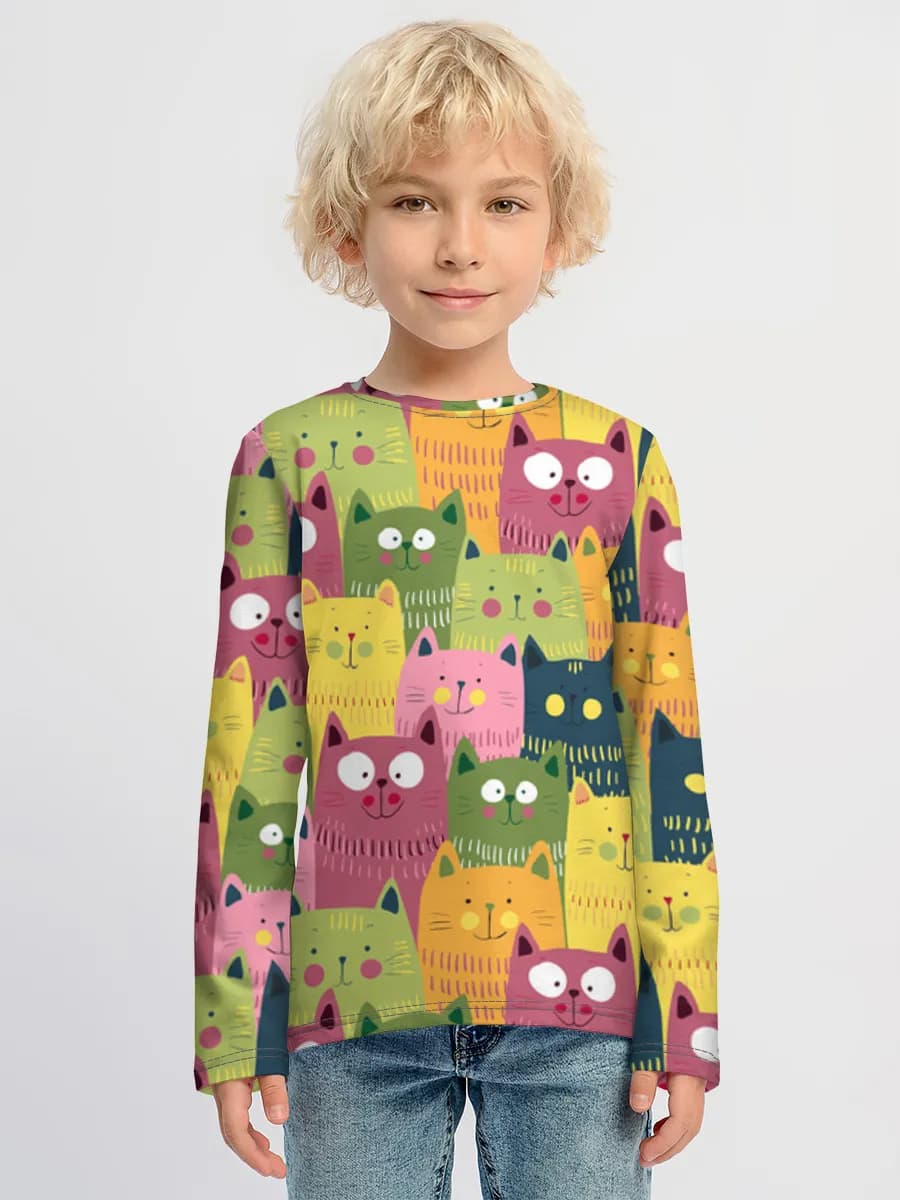 Boys' cotton long sleeve shirt