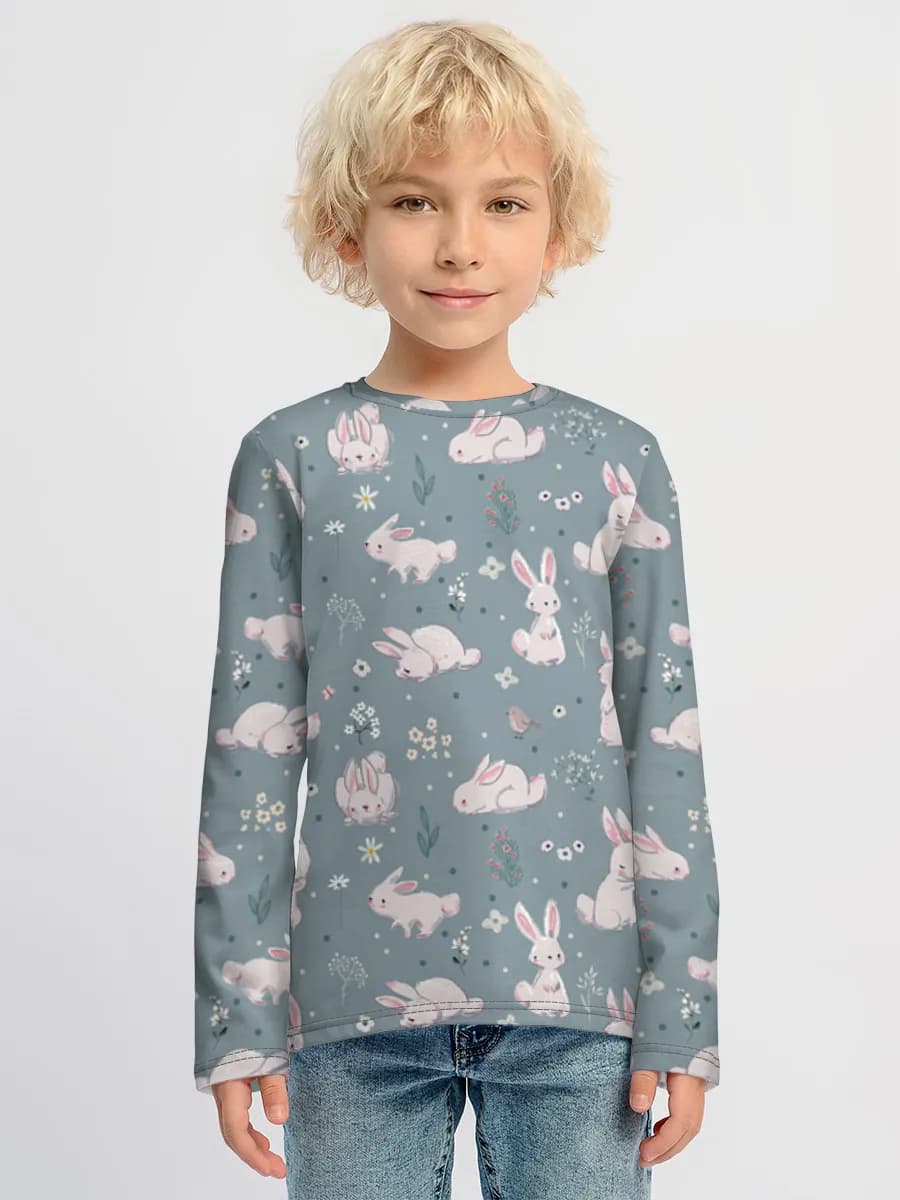 Baumwoll-Langarmshirt Jungen
