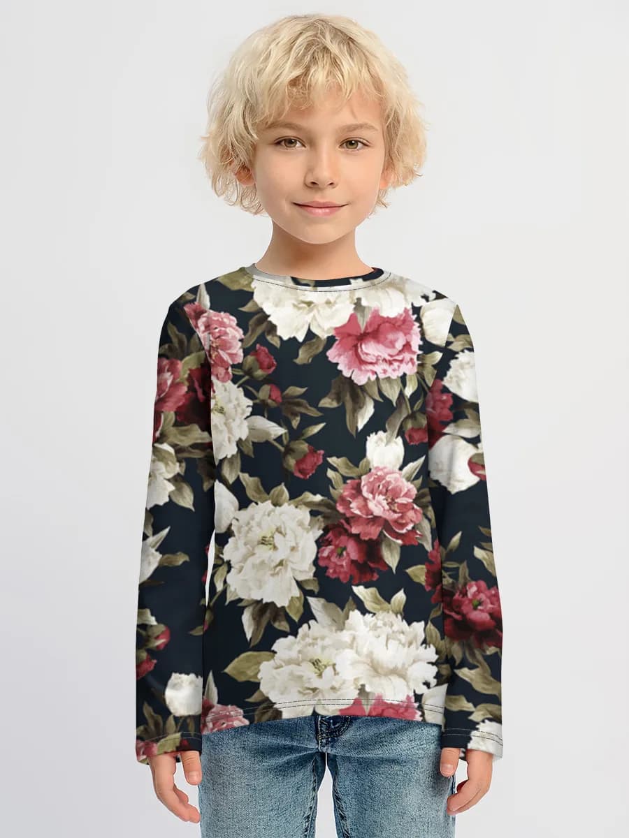 Baumwoll-Langarmshirt Jungen
