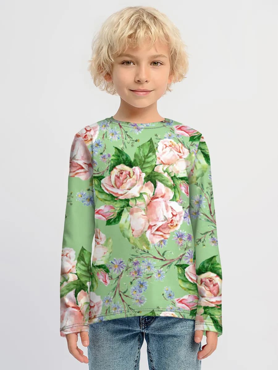 Boys' cotton long sleeve shirt