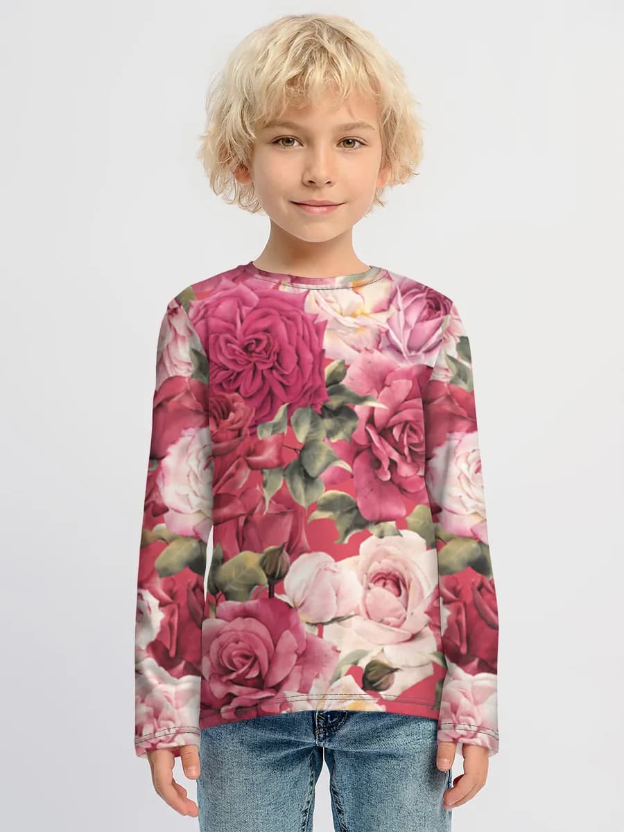 Boys' cotton long sleeve shirt