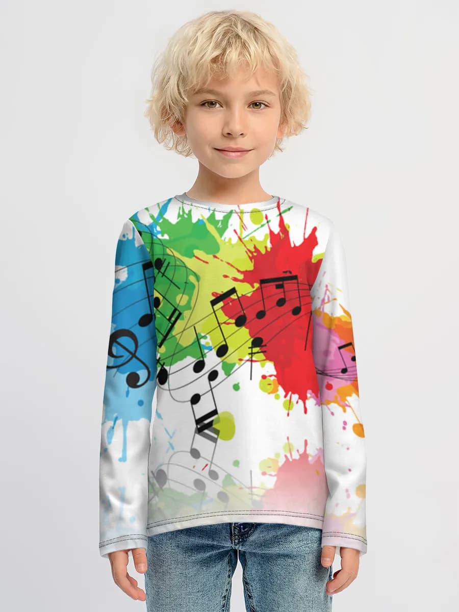 Baumwoll-Langarmshirt Jungen