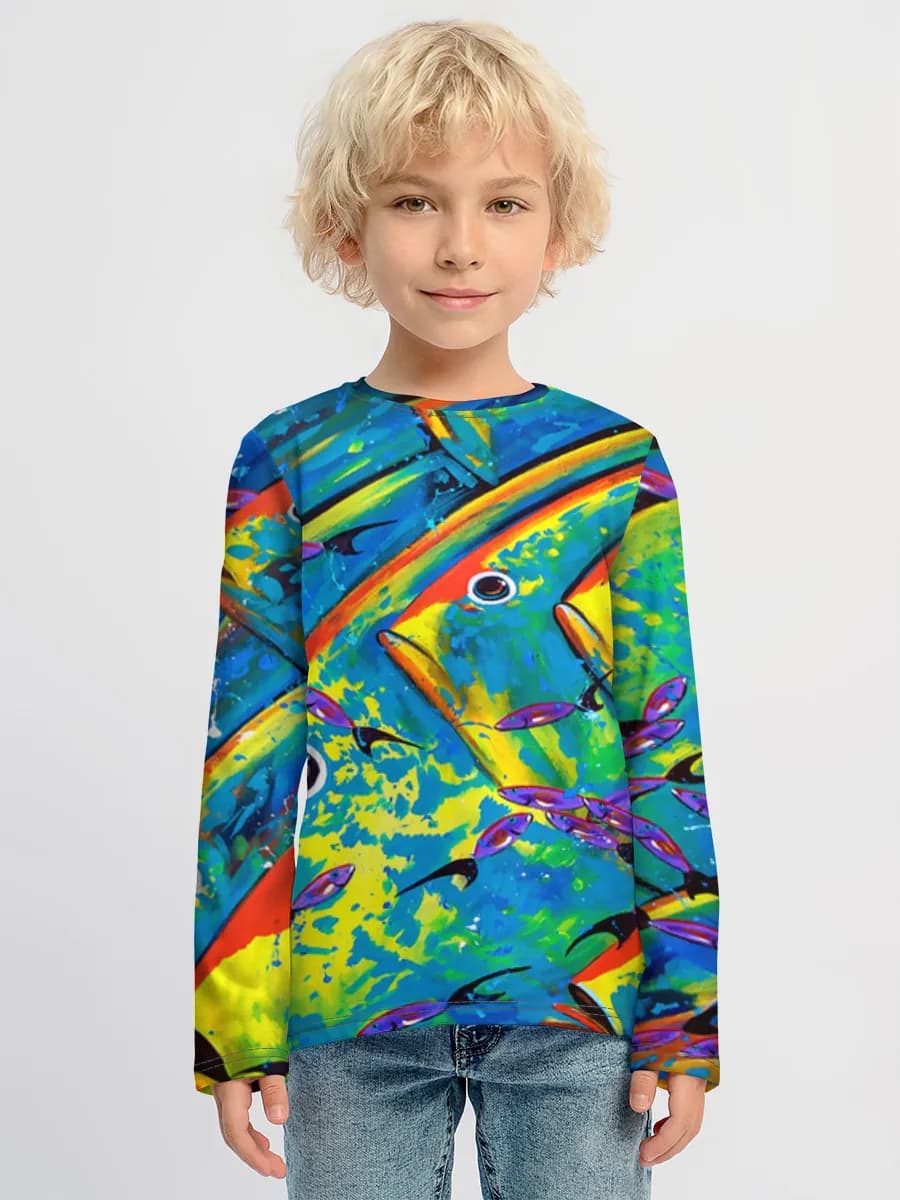 Boys' cotton long sleeve shirt