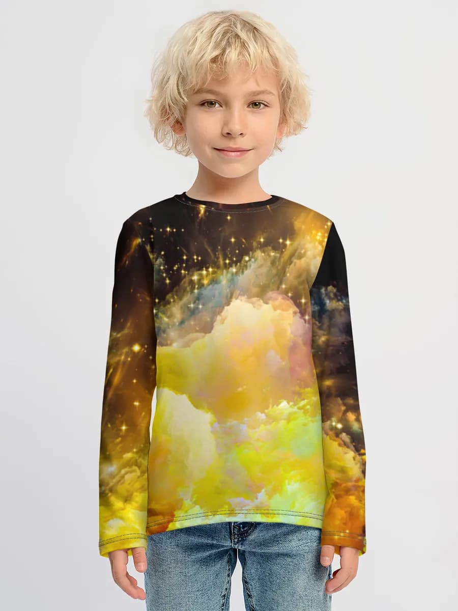 Baumwoll-Langarmshirt Jungen