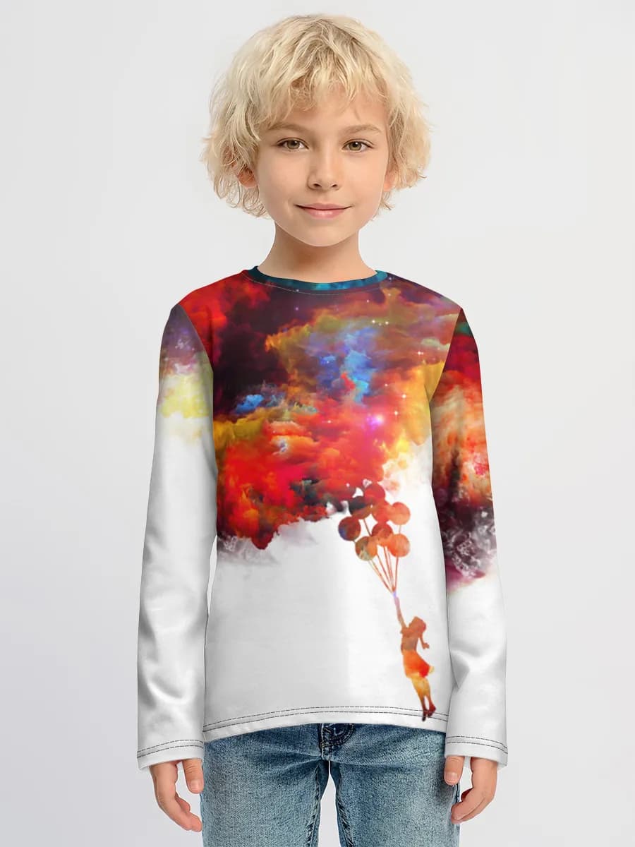 Boys' cotton long sleeve shirt