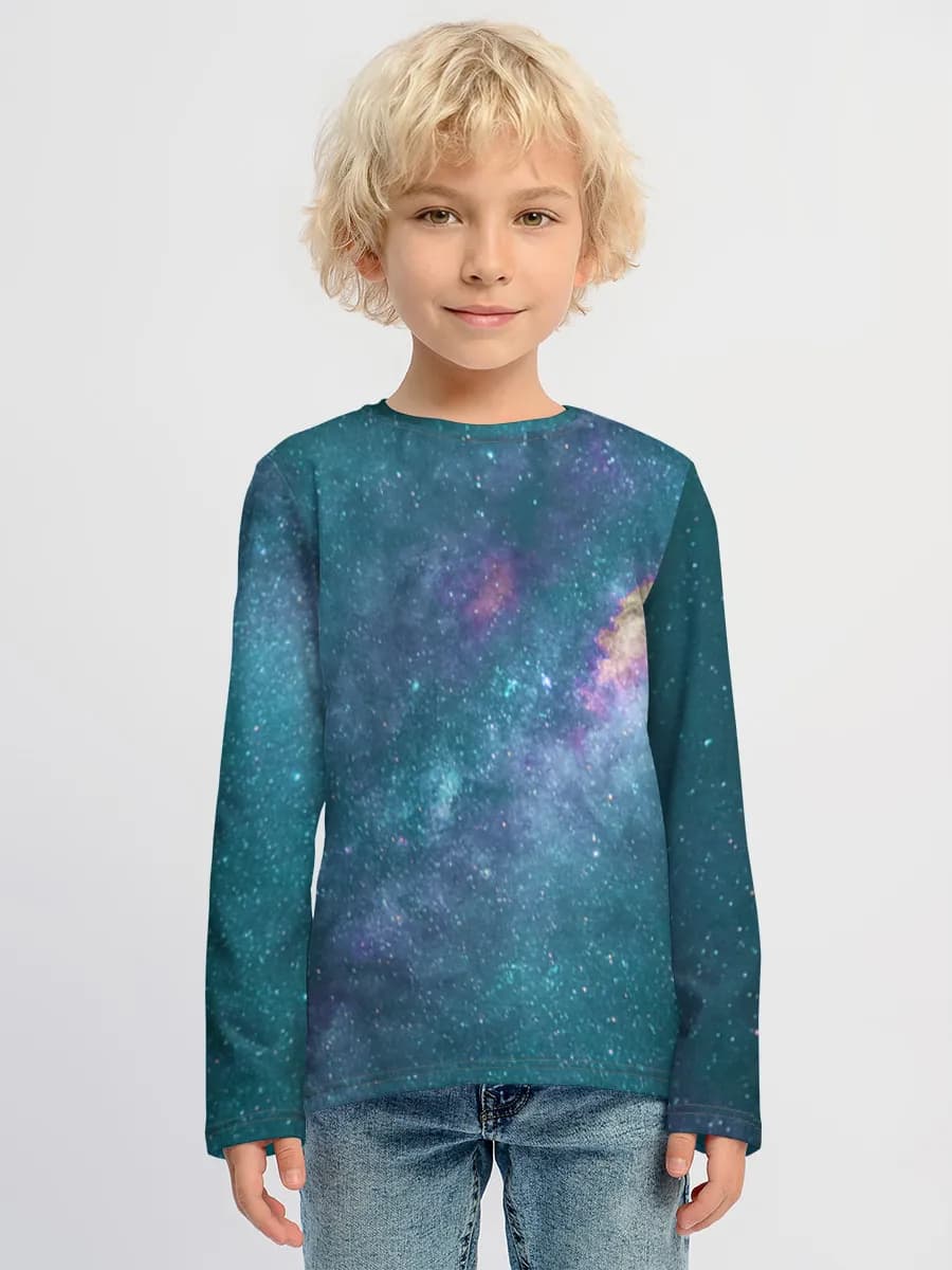 Boys' cotton long sleeve shirt