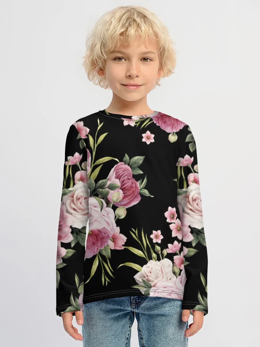 Boys' cotton long sleeve shirt