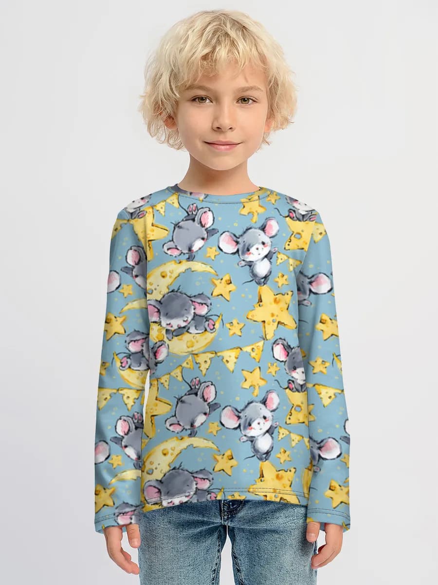 Boys' cotton long sleeve shirt