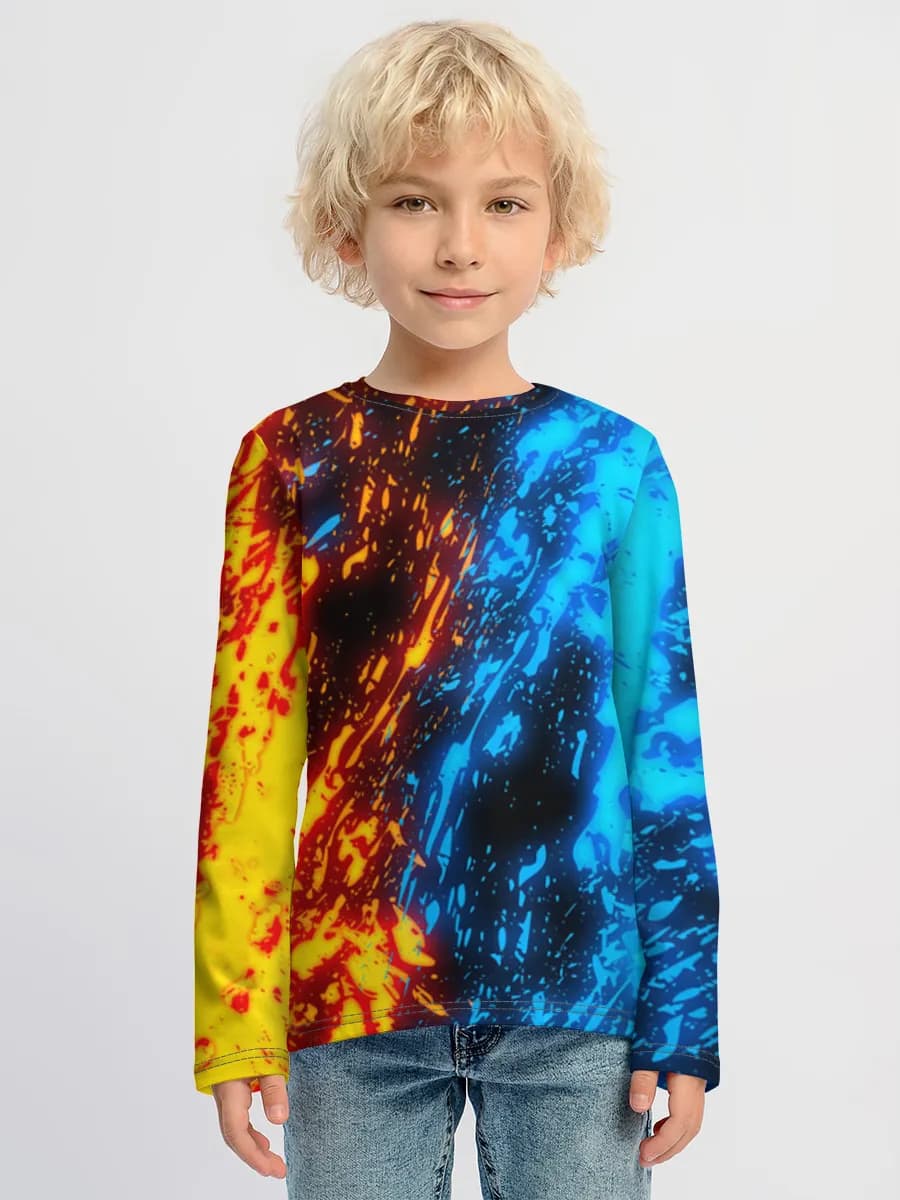 Baumwoll-Langarmshirt Jungen