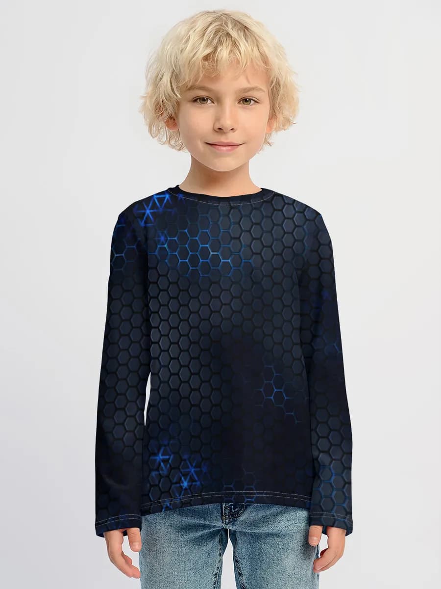 Boys' cotton long sleeve shirt