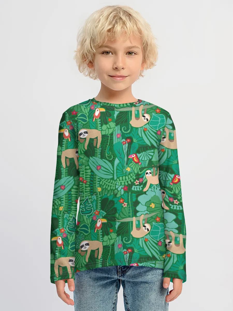 Baumwoll-Langarmshirt Jungen
