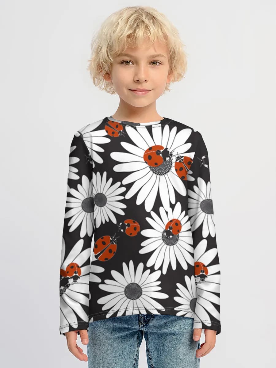 Camiseta Manga Larga de Algodón Niño