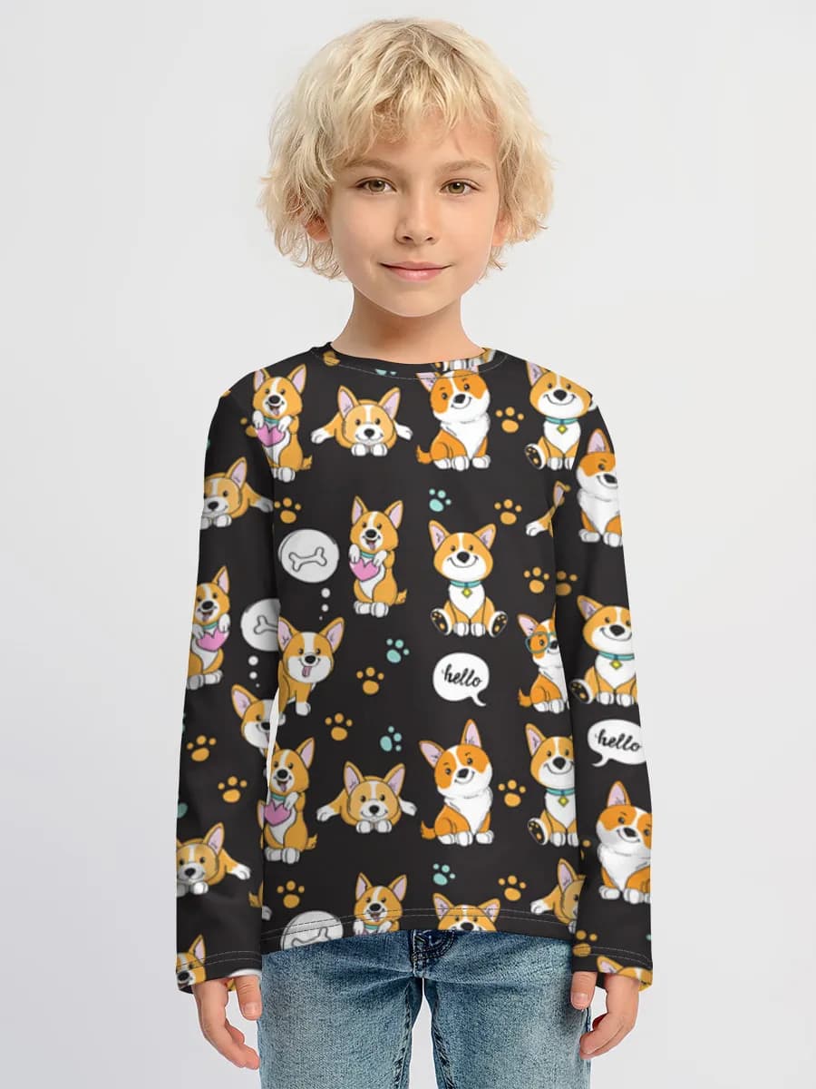Boys' cotton long sleeve shirt