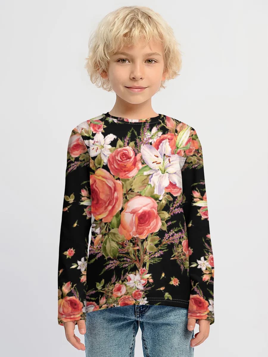 Camiseta Manga Larga de Algodón Niño