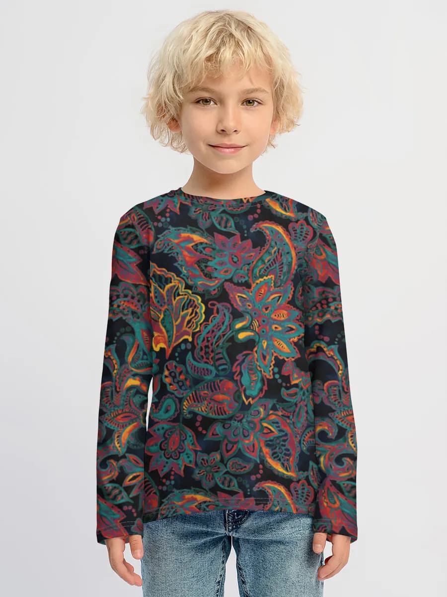 Baumwoll-Langarmshirt Jungen