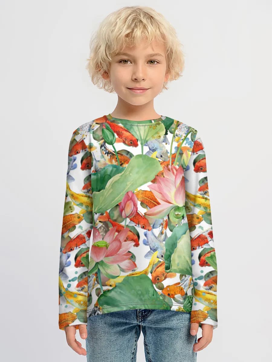 Boys' cotton long sleeve shirt