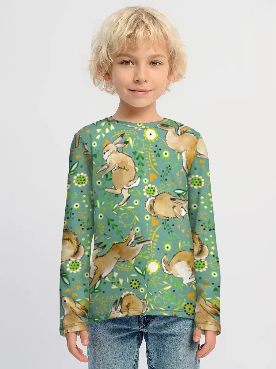 Camiseta Manga Larga de Algodón Niño