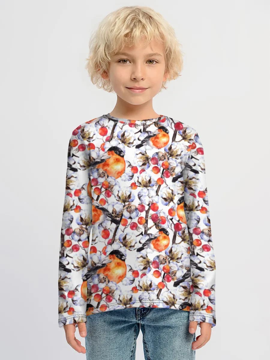 Boys' cotton long sleeve shirt