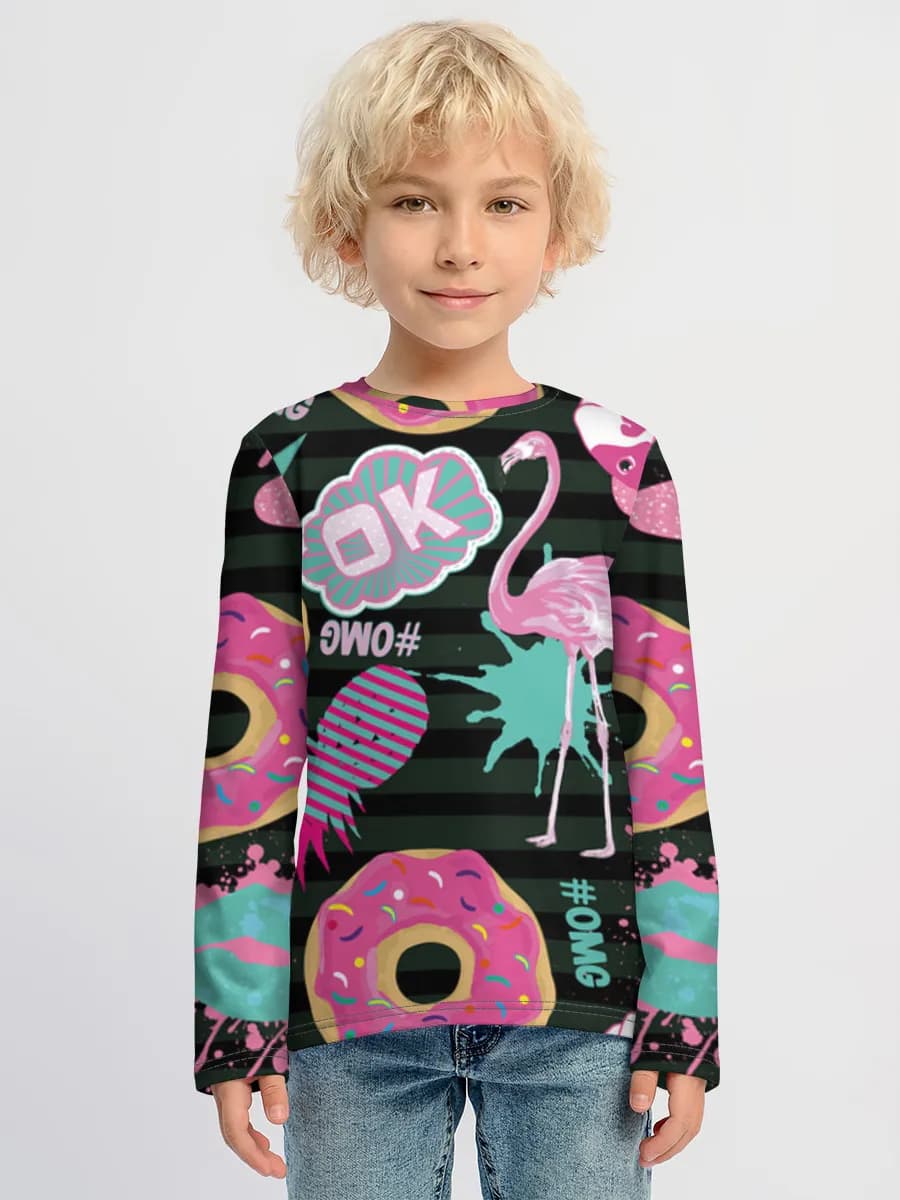 Camiseta Manga Larga de Algodón Niño