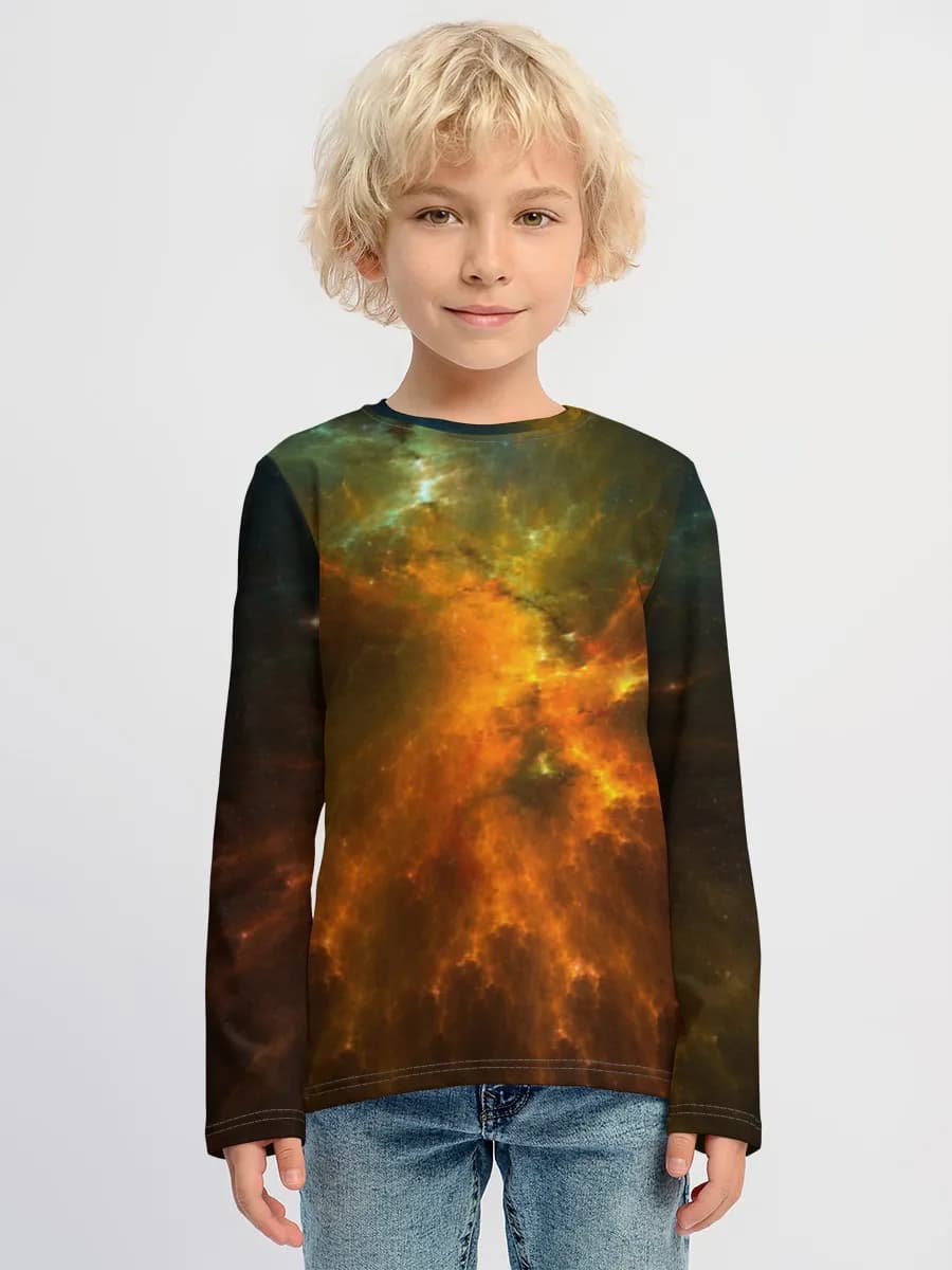 Boys' cotton long sleeve shirt