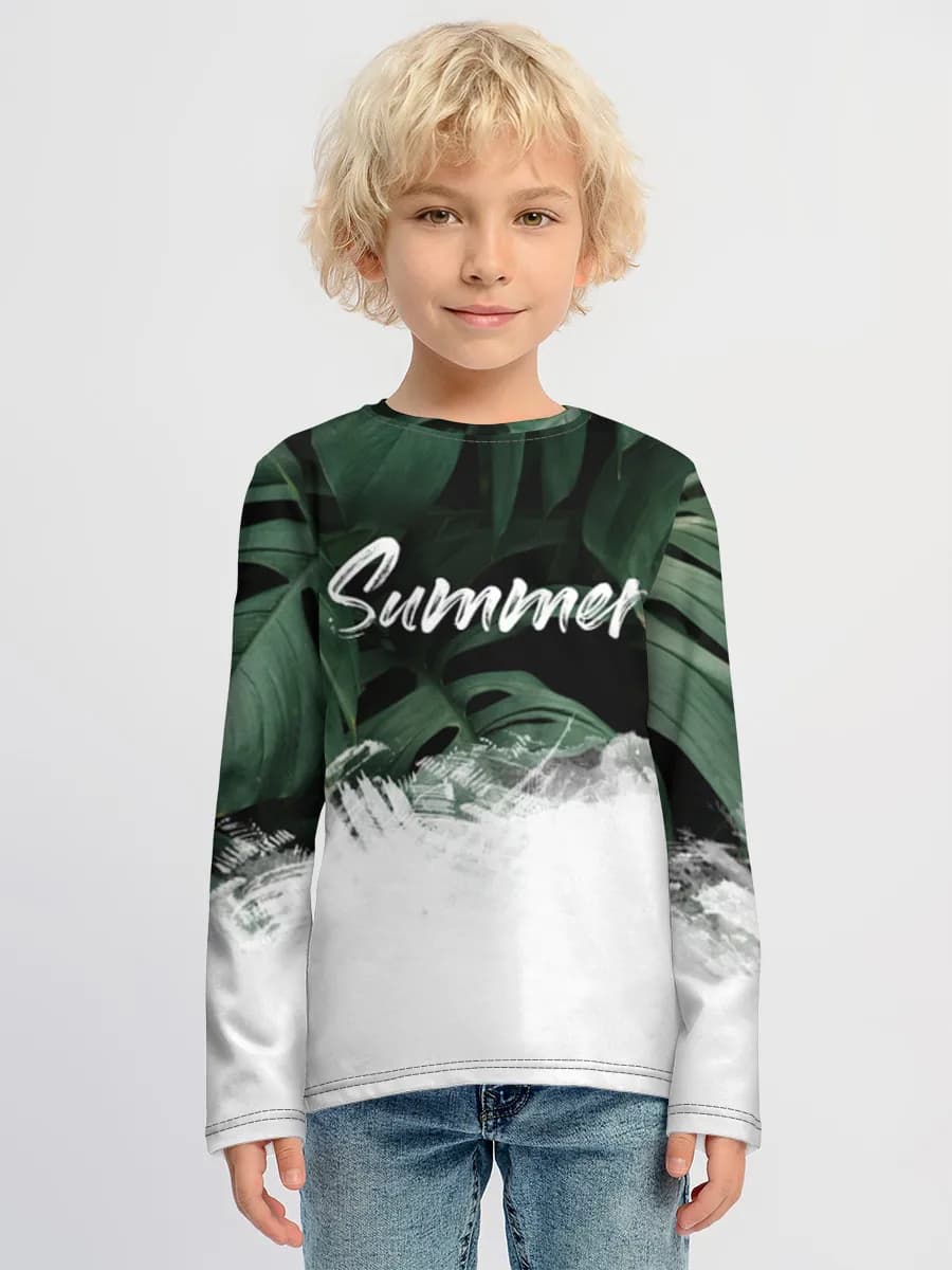 Baumwoll-Langarmshirt Jungen