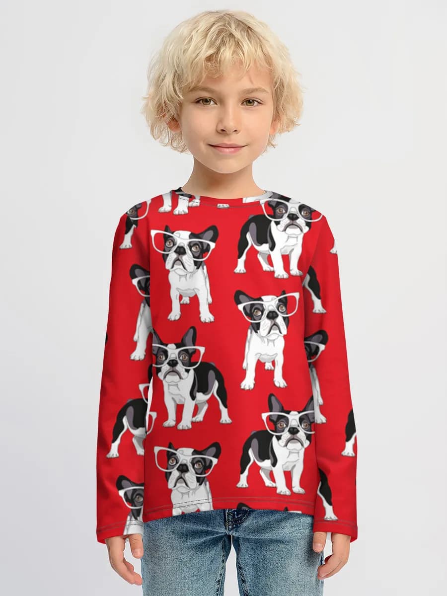 Boys' cotton long sleeve shirt