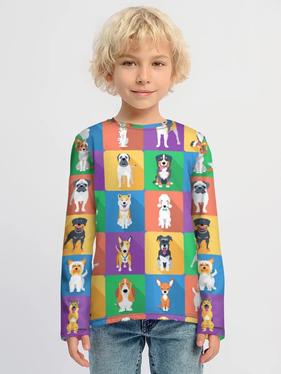 Boys' cotton long sleeve shirt