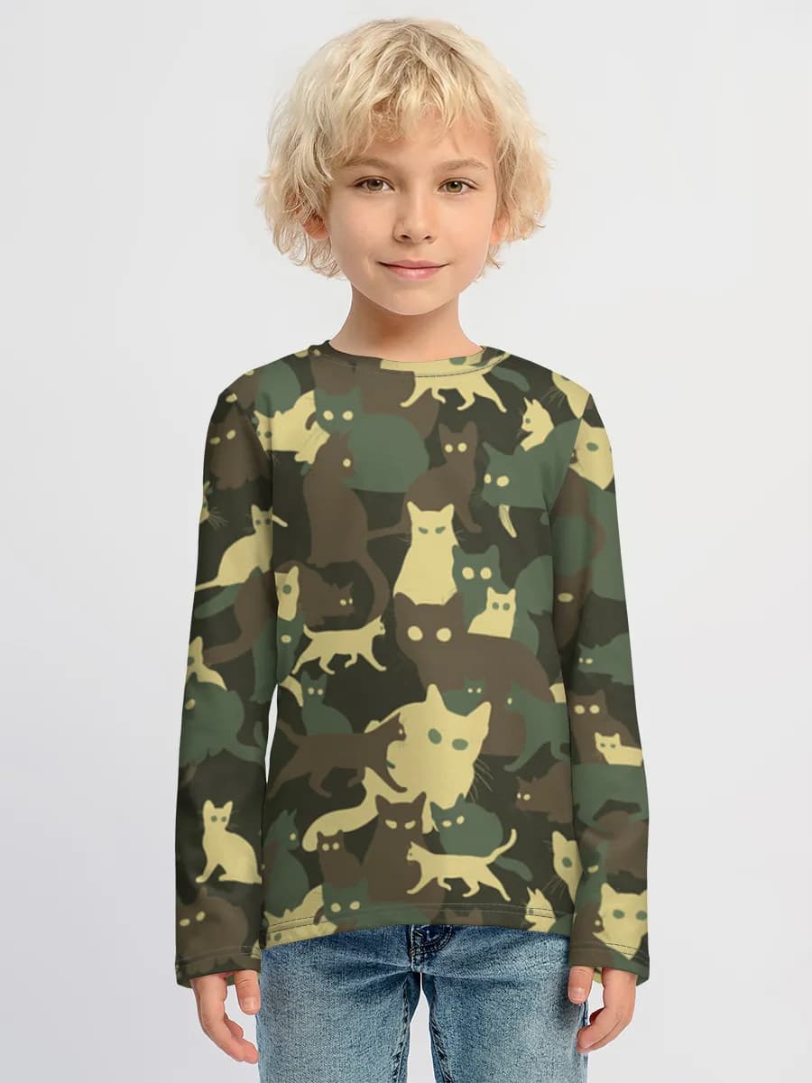 Boys' cotton long sleeve shirt