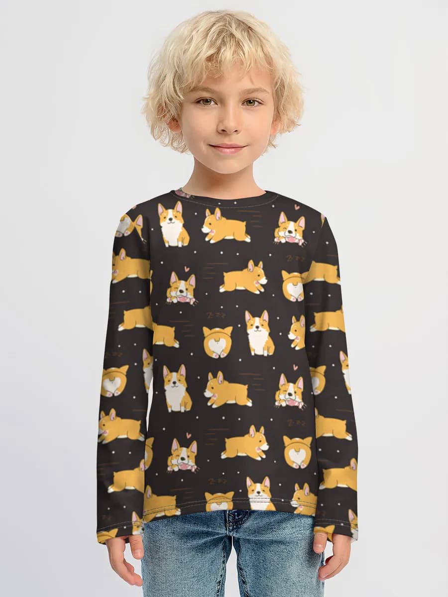 Boys' cotton long sleeve shirt