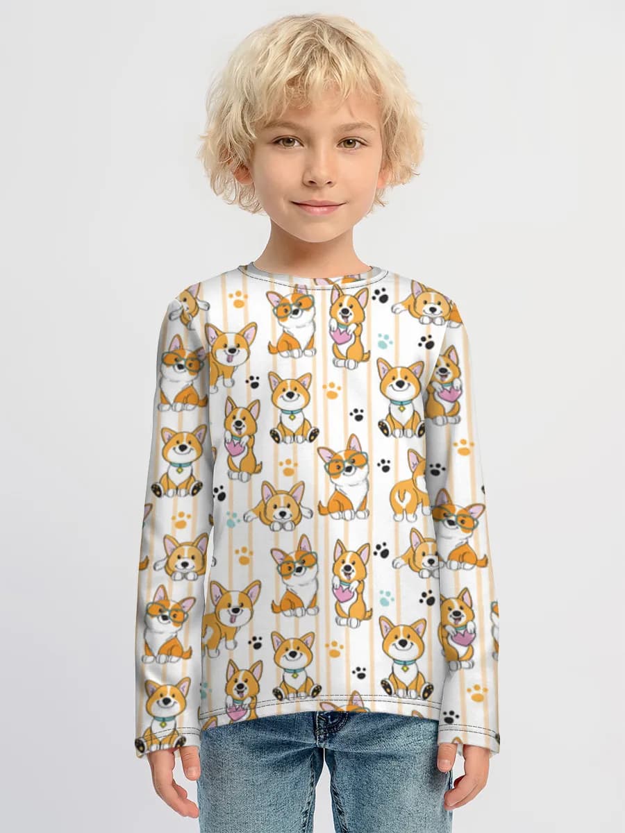 Boys' cotton long sleeve shirt