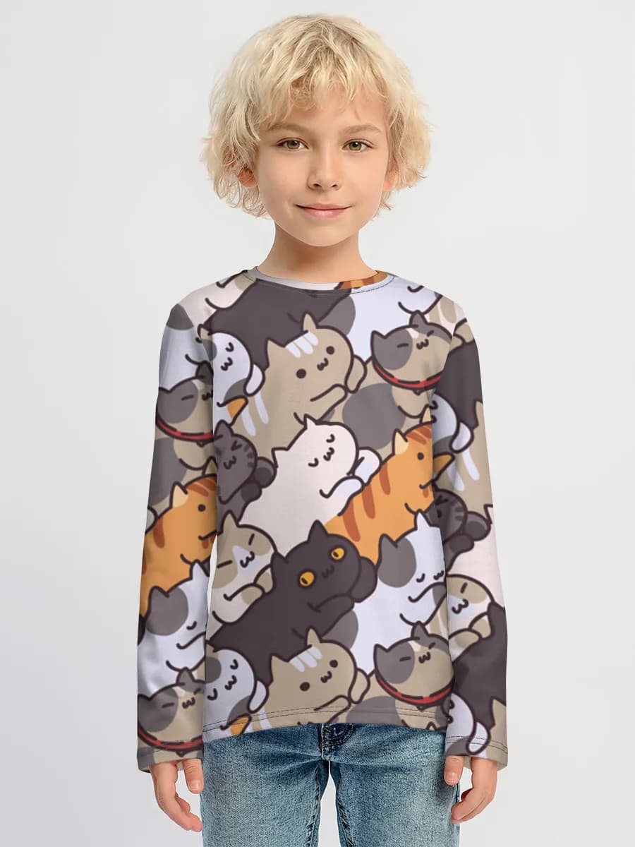 Camiseta Manga Larga de Algodón Niño