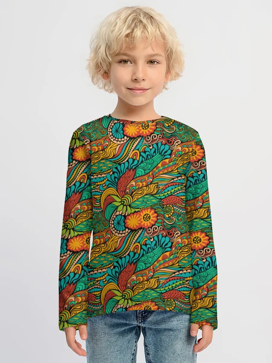Boys' cotton long sleeve shirt