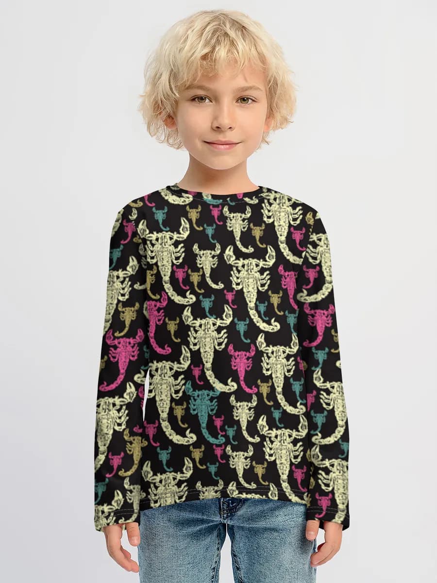 Baumwoll-Langarmshirt Jungen