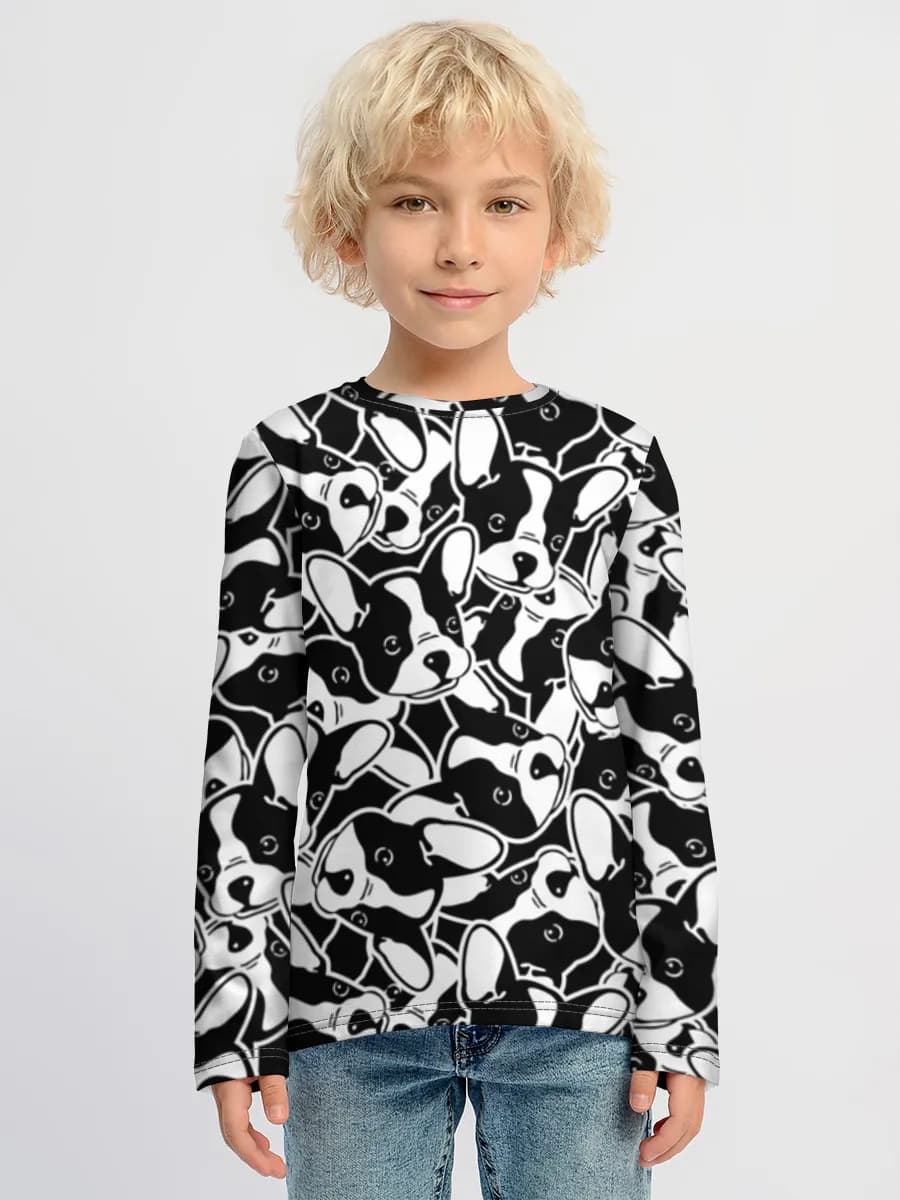 Boys' cotton long sleeve shirt