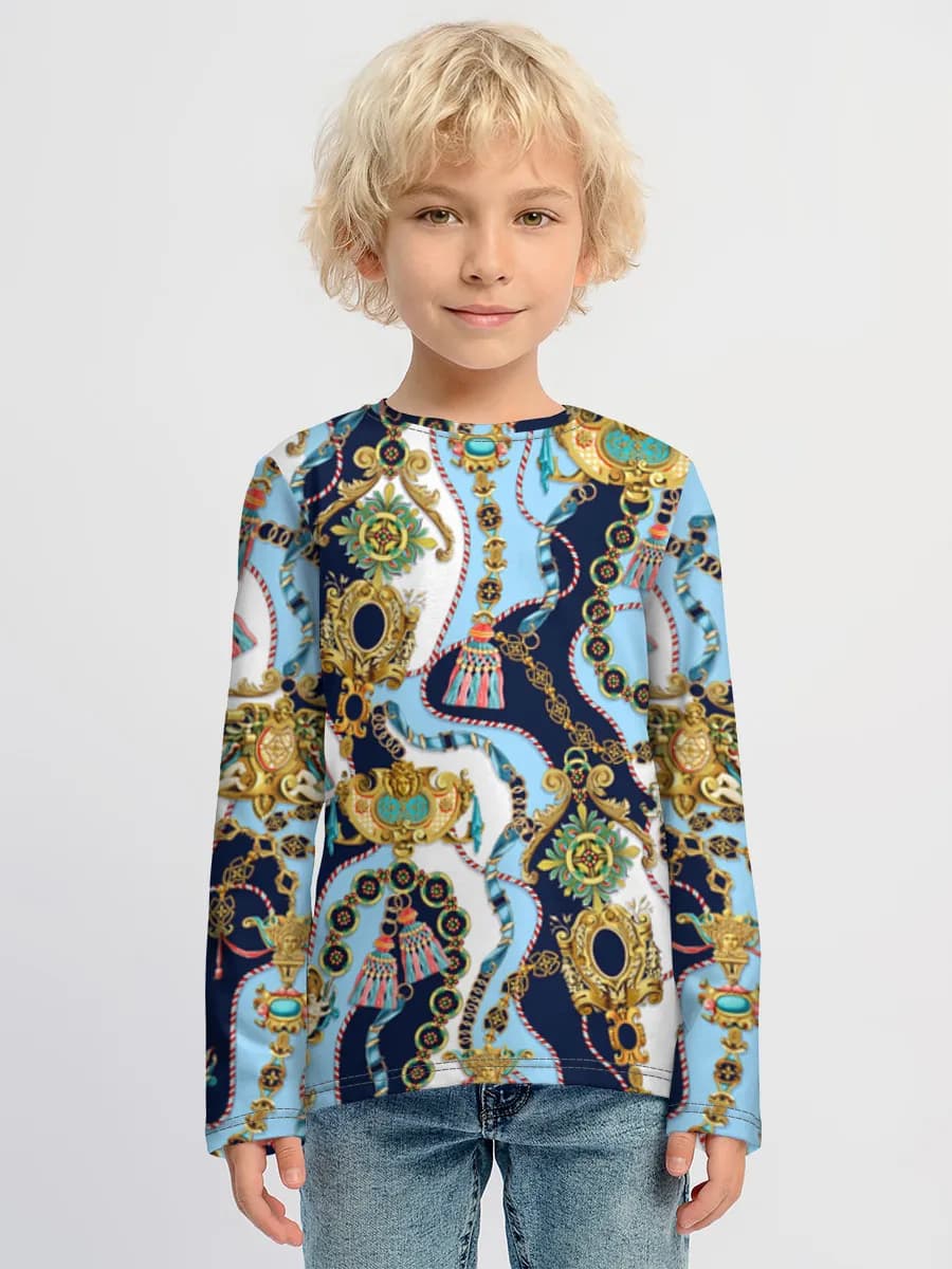 Boys' cotton long sleeve shirt