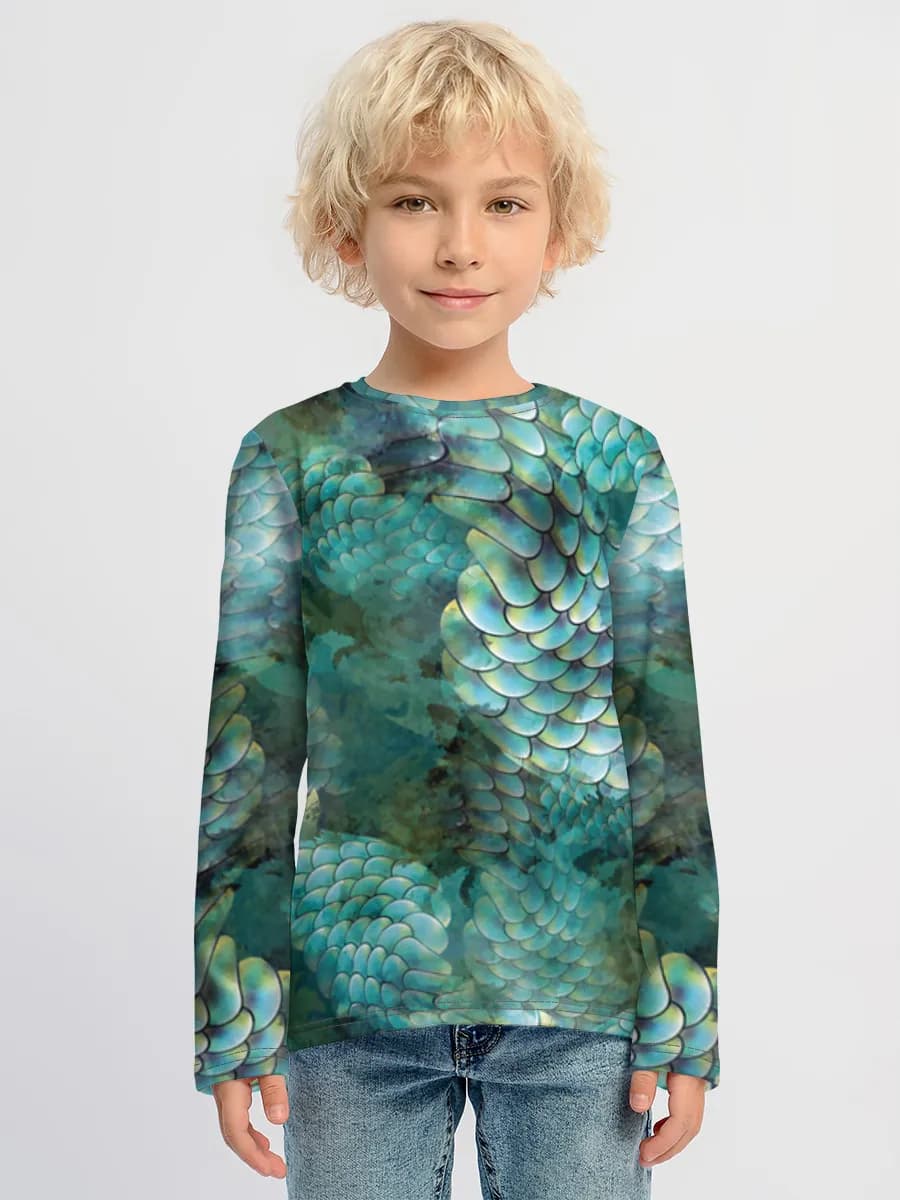 Baumwoll-Langarmshirt Jungen