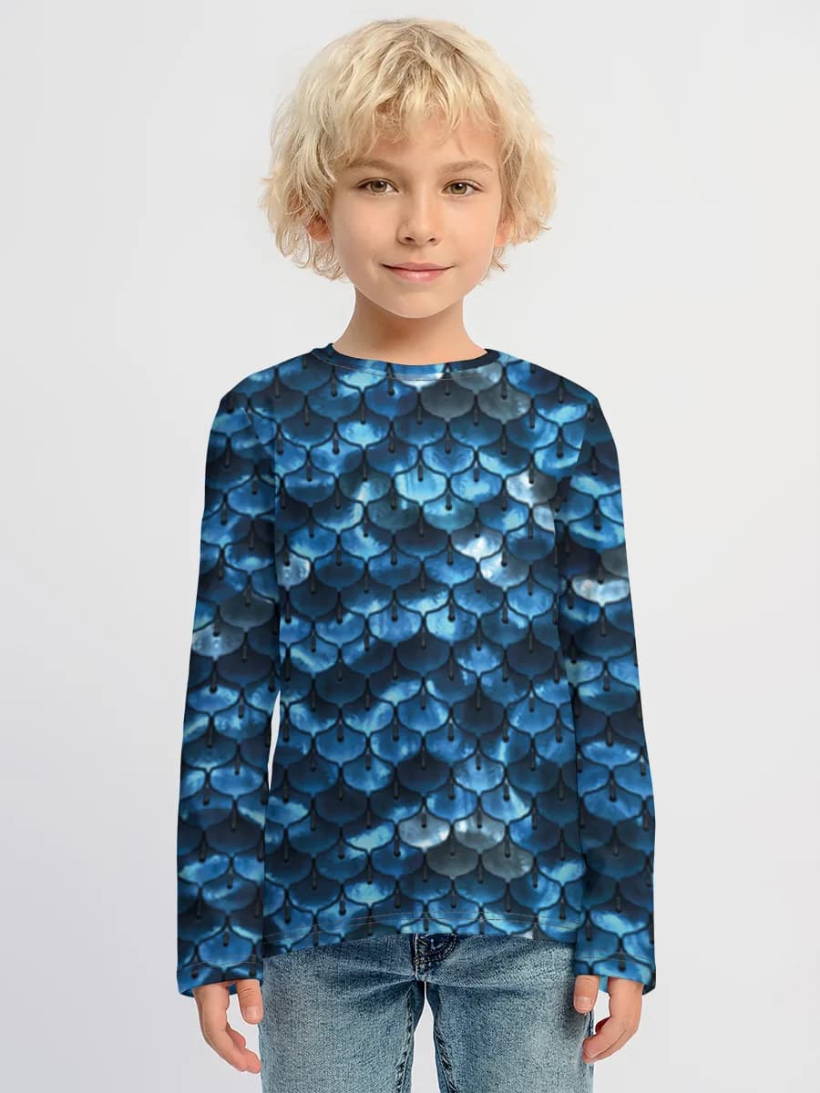 Baumwoll-Langarmshirt Jungen