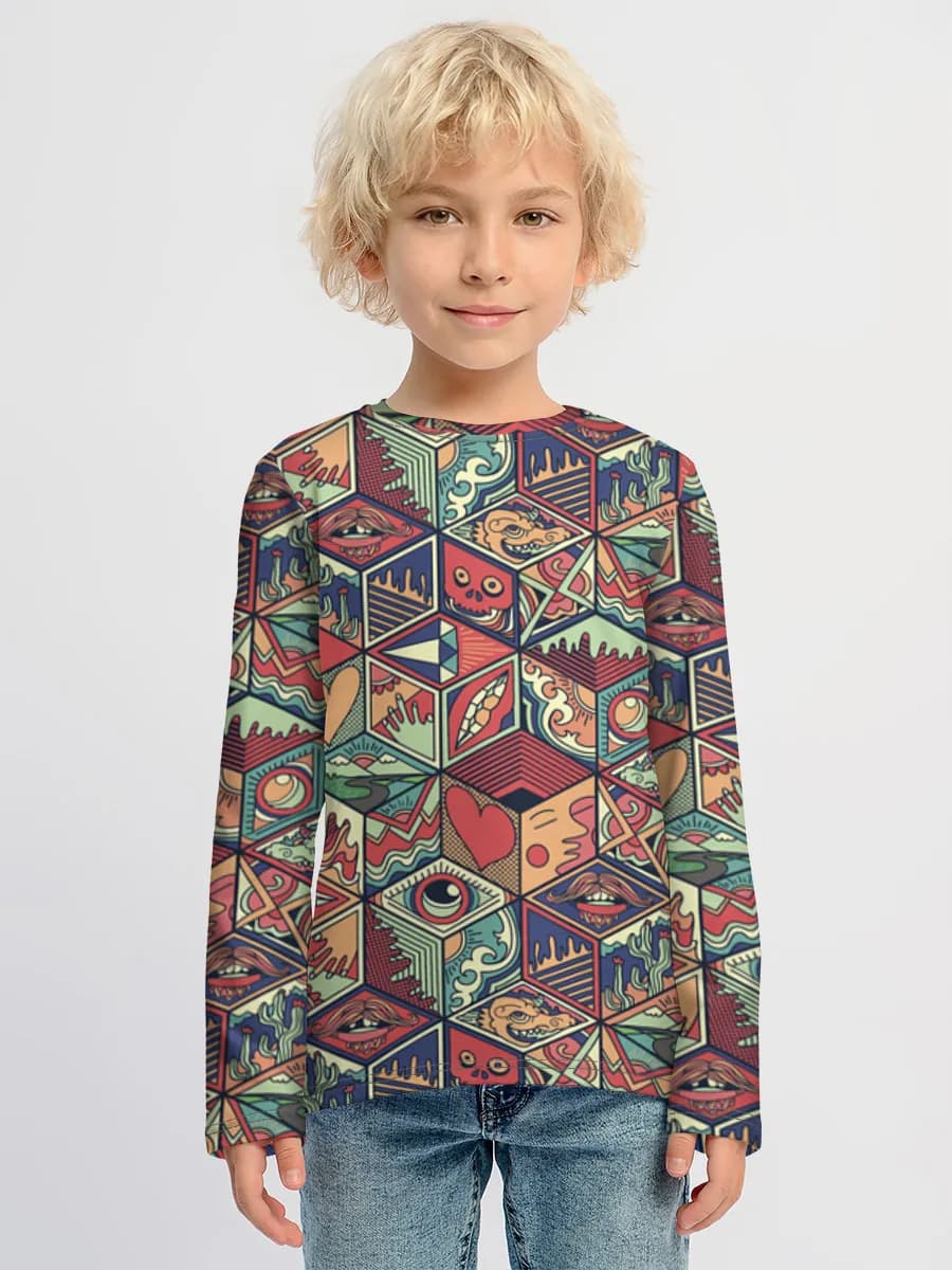 Boys' cotton long sleeve shirt