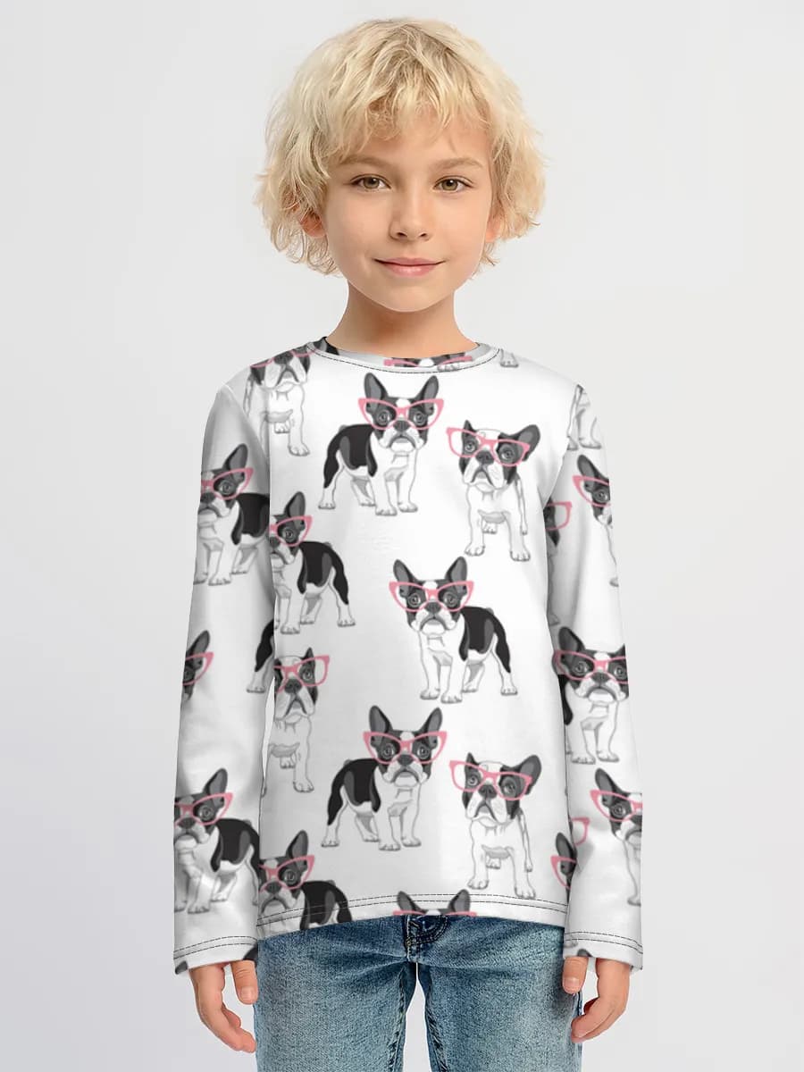 Boys' cotton long sleeve shirt