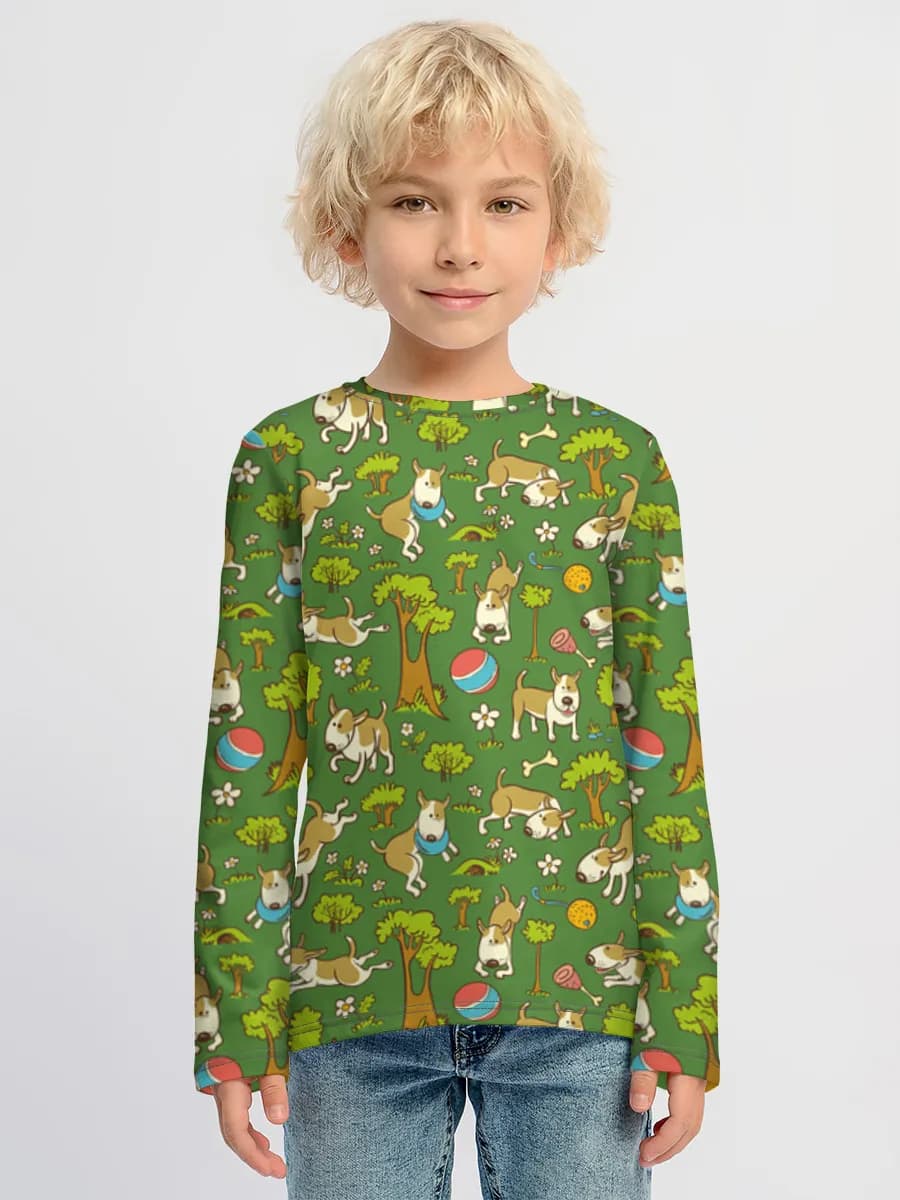 Boys' cotton long sleeve shirt