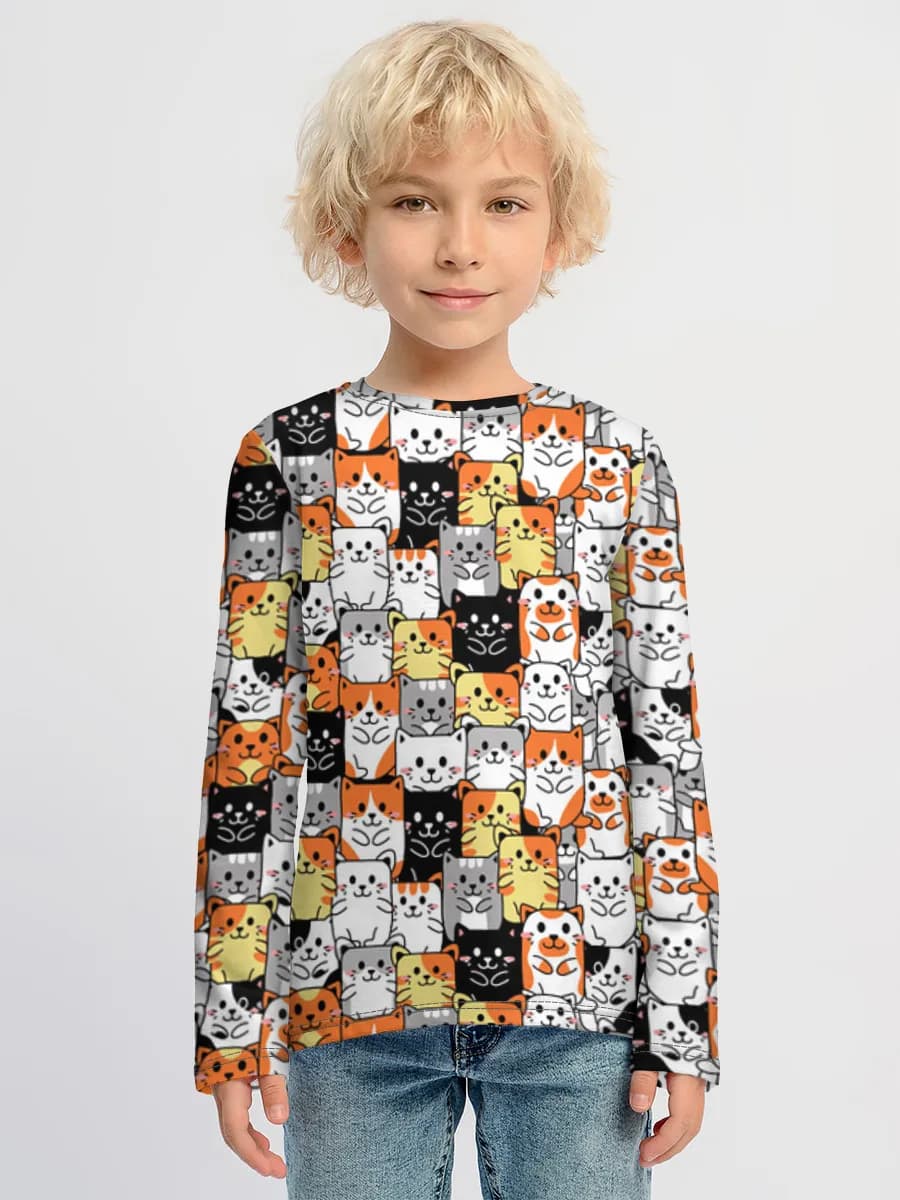 Boys' cotton long sleeve shirt